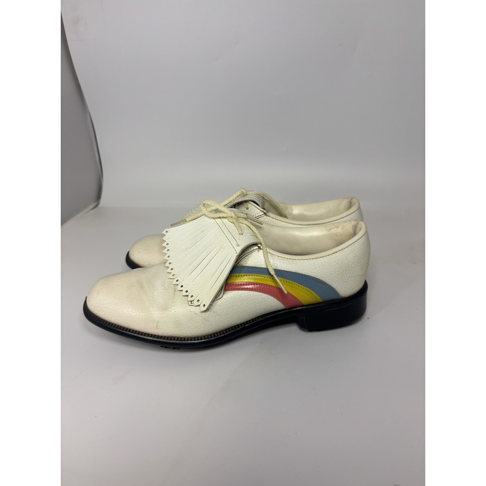 Vintage Womens Golf Shoes Pro-Shu Rainbow 7M Width